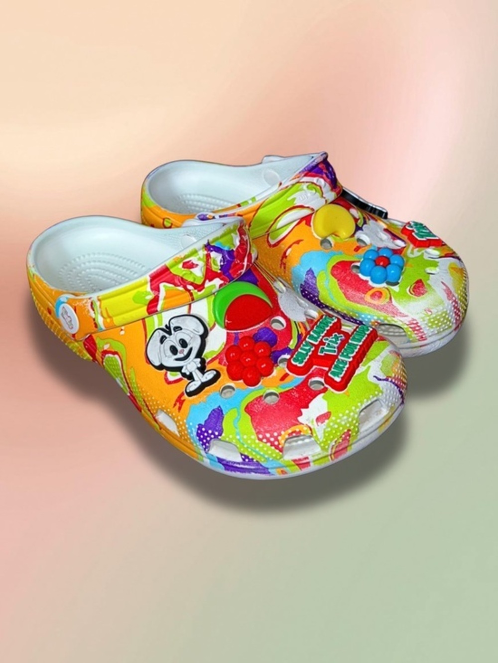 Crocs Classic Clog General Mills Trix Cereal Kids J1 with Jibbitz Charms